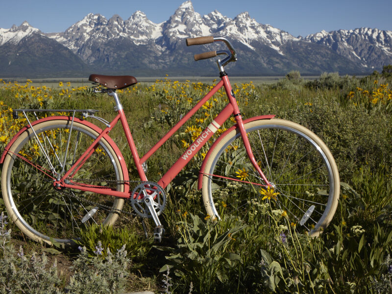 Bicycle in Grand Teton mountain range